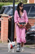 HELEN GEORGE Out with Her Dog in Meopham 07/19/2023