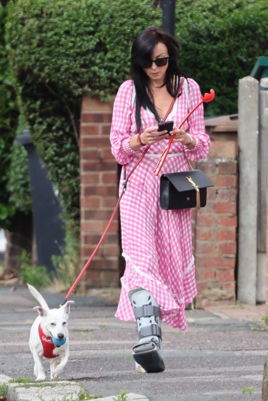 HELEN GEORGE Out with Her Dog in Meopham 07/19/2023