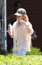 HILARY DUFF Arrives at Tumble Kick Studio in Studio City 07/01/2023