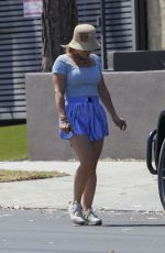 HILARY DUFF at a Park in Los Angeles 07/21/2023