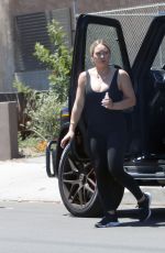 HILARY DUFF Heading to a Park After a Workout in Los Angeles 07/14/2023