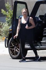 HILARY DUFF Heading to a Park After a Workout in Los Angeles 07/14/2023