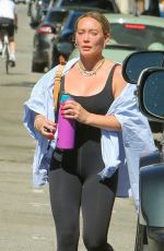 HILARY DUFF Leaves Workout in Los Angeles 07/20/2023