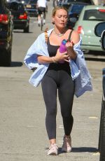 HILARY DUFF Leaves Workout in Los Angeles 07/20/2023