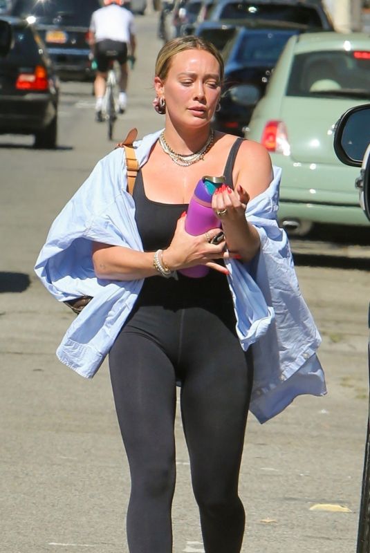 HILARY DUFF Leaves Workout in Los Angeles 07/20/2023