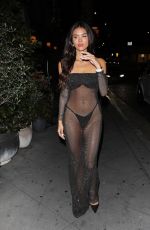 HOLLY SCARFONE Arrives at Fleur Room Lounge in West Hollywood 07/29/2023