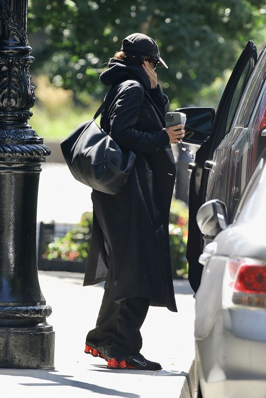 IRINA SHAYK Getting into an Suv in New York 07/28/2023