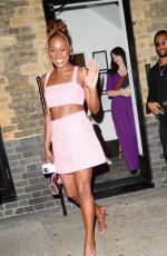 ISSA RAE Arrives at British Vogue x Self-portrait Summer Party in London 07/13/2023