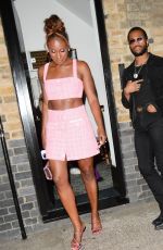 ISSA RAE Arrives at British Vogue x Self-portrait Summer Party in London 07/13/2023
