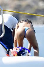 IZABEL GOULART in Bikini and Kevin Trapp at a Boat in Mykonos 07/14/2023