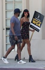 JAMEELA JAMIL at SAG-AFTRA Strike at Warner Brothers Studio in Burbank 07/21/2023