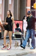 JENAYE NOAH and G-Eazy Out with Their Dogs New York 07/21/2023