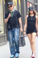 JENAYE NOAH and G-Eazy Out with Their Dogs New York 07/21/2023