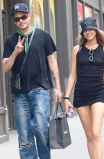 JENAYE NOAH and G-Eazy Out with Their Dogs New York 07/21/2023