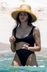 JENNA DEWAN in a Black Swimsuit at a Beach in Puerto Vallarta 07/01/2023