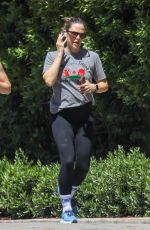 JENNIFER GARNER Out Jogging with a Friend in Brentwood 07/21/2023
