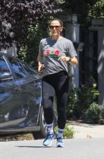 JENNIFER GARNER Out Jogging with a Friend in Brentwood 07/21/2023