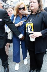 JESSICA CHASTAIN at Rock the City for a Fair Contract Rally at Times Square in New York 07/25/2023