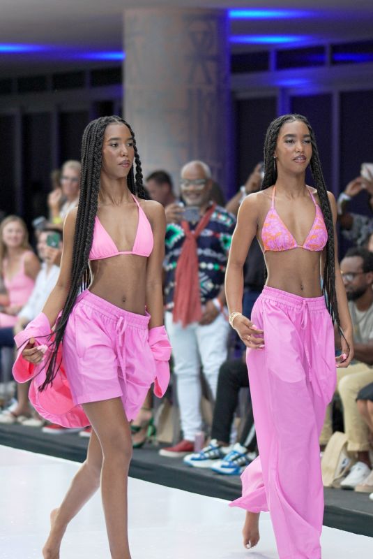JESSIE and D’LILA COMBS Debut as Swimsuit Models in Miami 07/06/2023