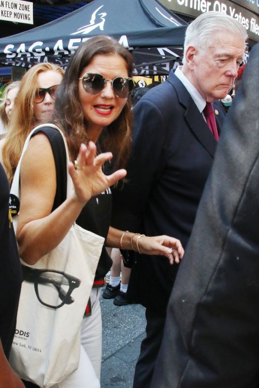 JILL HENNESSY at Rock the City for a Fair Contract Rally at Times Square in New York 07/25/2023