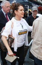 JOELY FISHER at Rock the City for a Fair Contract Rally at Times Square in New York 07/25/2023