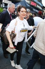 JOELY FISHER at Rock the City for a Fair Contract Rally at Times Square in New York 07/25/2023