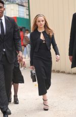 JOEY KING Arrives at Elie Saab Show at Paris Fashion Week 07/05/2023
