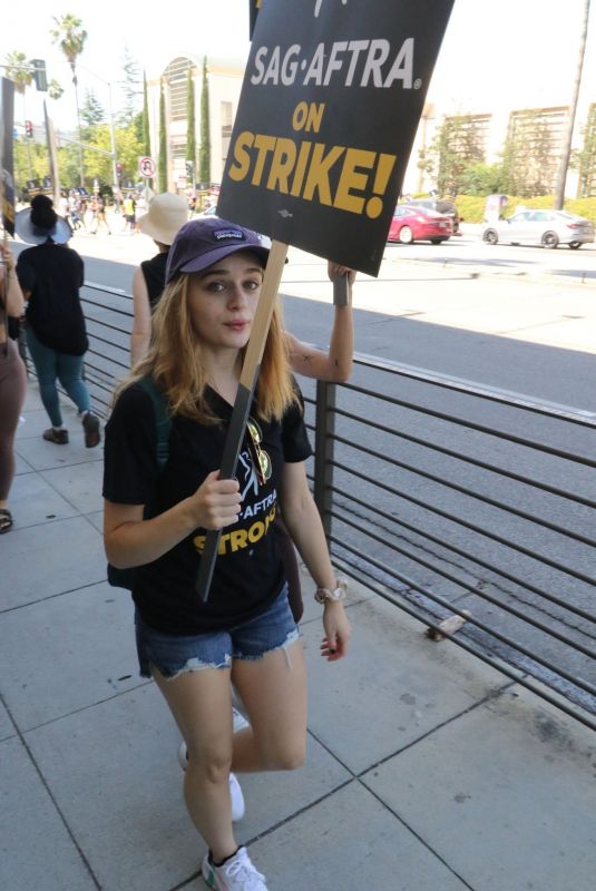 JOEY KING at Sag-aftra Actors Union Strike in Los Angeles 07/18/2023