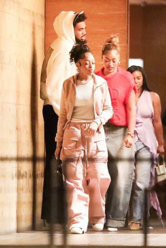 JORDYN WOODS nd Karl Anthony Towns at Nobu in Malibu 07/10/2023