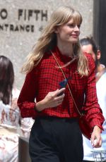 JULIA STEGNER at a Photoshoot for Carolina Herrera on Fifth Avenue in New York 07/17/2023