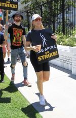 JUNE DIANE RAPHAEL Supports SAG-AFTRA Strike at Netflix in Hollywood 07/14/2023