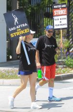 JUNE DIANE RAPHAEL Supports SAG Strike at Netflix in Hollywood 07/17/2023