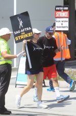 JUNE DIANE RAPHAEL Supports SAG Strike at Netflix in Hollywood 07/17/2023