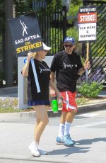 JUNE DIANE RAPHAEL Supports SAG Strike at Netflix in Hollywood 07/17/2023