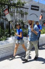 JUSTINE BATEMAN Supports SAG Strike at Netflix in Hollywood 07/14/2023