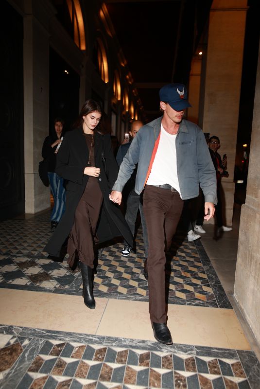 KAIA GERBER and Austin Butler Leaves Costes Hotel in Paris 07/04/2023