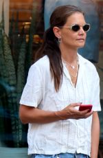KATIE HOLMES in a Baggy Jeans Out in New York 07/24/2023