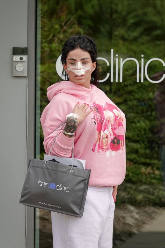 KATIE PRICE Leaves BeClinic in Belgium 07/07/2023