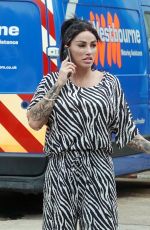 KATIE PRICE Picking up Her Range Roger from Car Pound in London 07/25/2023