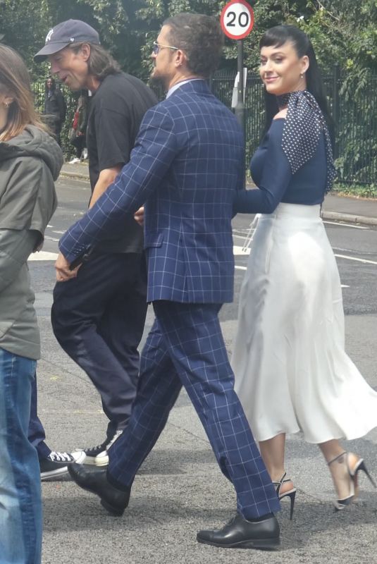 KATY PERRY and Orlando Bloom Arrives at Wimbledon 07/05/2023
