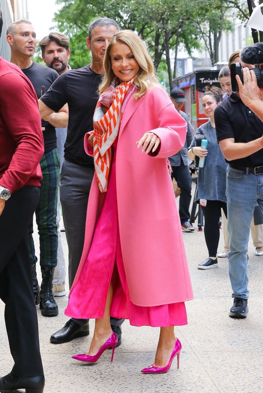 KELLY RIPA Arrives at Live with Kelly and Mark in New York 07/24/2023