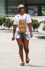 KELLY ROWLAND in Denim Shorts Out in Studio City 07/30/2023