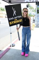KIERNAN SHIPKA at Sag-aftra Actors Union Strike in New York 06/17/2023