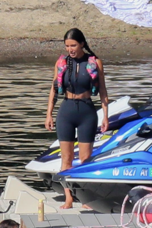 KIM KARDASHIAN and Family at Coeur D’alene Lake in Idaho 07/02/2023