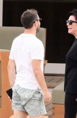KRIS JENNER and Corey Gamble at Rising Sun Yacht in Amalfi 07/08/2023