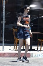 KRYSTEN RITTER in Denim Skirt Out in Los Angeles 07/28/2023