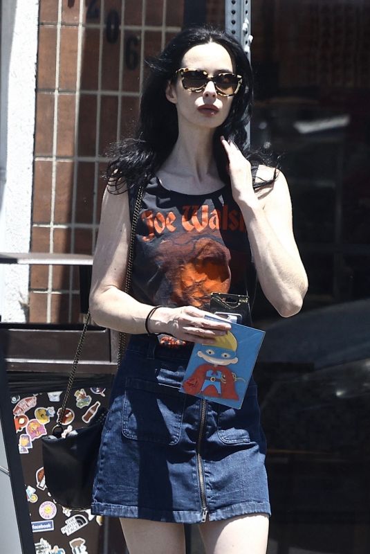 KRYSTEN RITTER in Denim Skirt Out in Los Angeles 07/28/2023