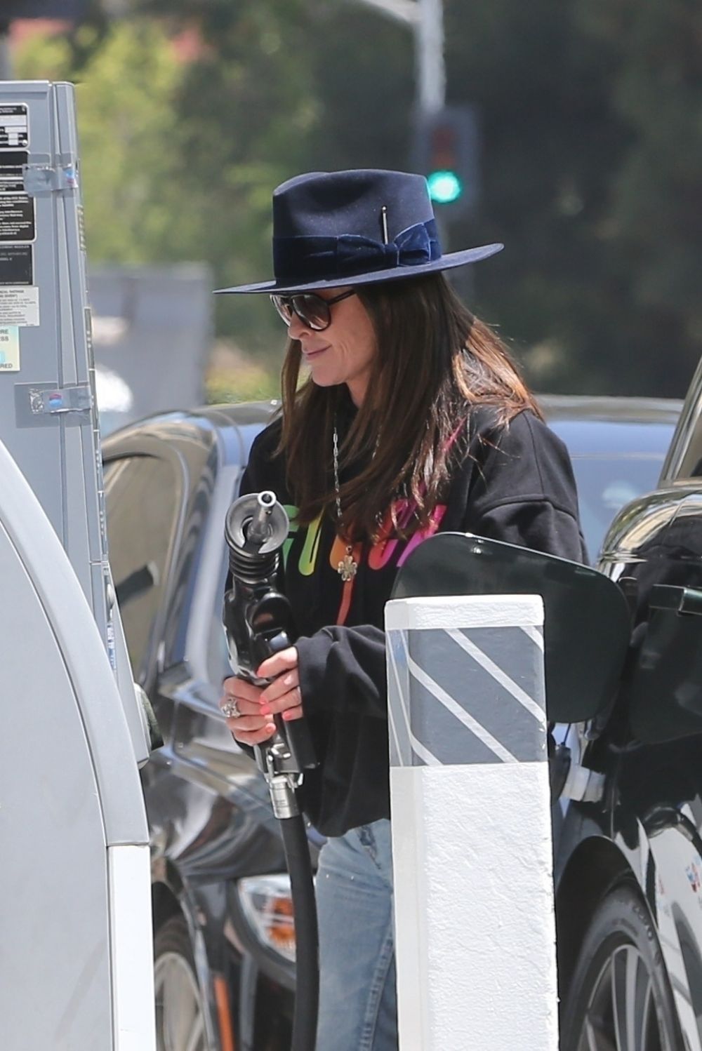 KYLE RICHARDS at a Gas Station in Los Angeles 07/07/2023 – HawtCelebs