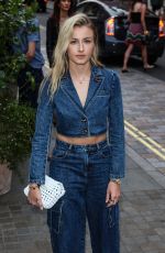 LEAH WILLIAMSON Arrives at British Vogue x Self-portrait Summer Party in London 07/13/2023
