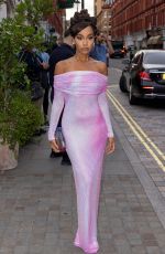 LEIGH-ANNE PINNOCK Arrives at British Vogue x Self-portrait Summer Party in London 07/13/2023